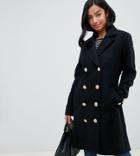 Y.a.s Petite Military Coat - Black