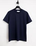 Topman Classic Fit Smart Scuba T-shirt In Navy