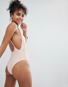 Billabong Ribbed Swimsuit-pink