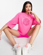 Stradivarius Oversized Sweatshirt In Pop Pink - Part Of A Set