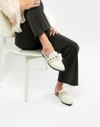 Sol Sana Leather Stud Detail Mule In White - White