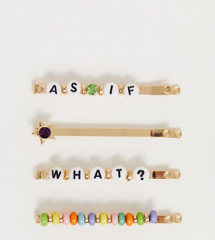 Reclaimed Vintage Inspired Friendship Hair Slide Pack