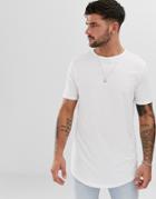 River Island Curve Hem T-shirt In White
