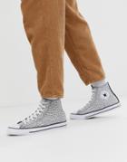 Converse All Star Chuck Taylor High Top Plimsolls In Gray Print
