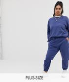 Asos Design Curve Tracksuit Ultimate Sweat / Jogger With Tie - Brown