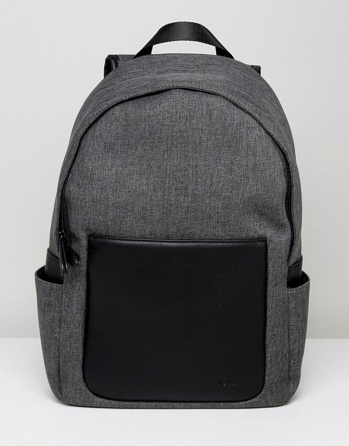 Kiomi Backpack With Faux Leather Trims - Gray