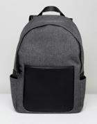 Kiomi Backpack With Faux Leather Trims - Gray