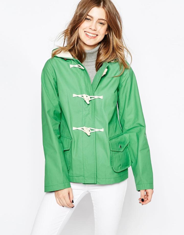 Gloverall Showerproof Duffle Coat - Green