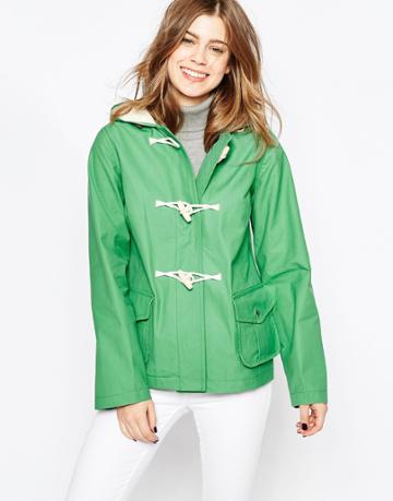 Gloverall Showerproof Duffle Coat - Green