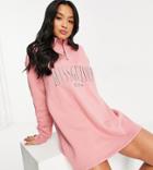Missguided Petite Rugby Sweater Dress In Pink