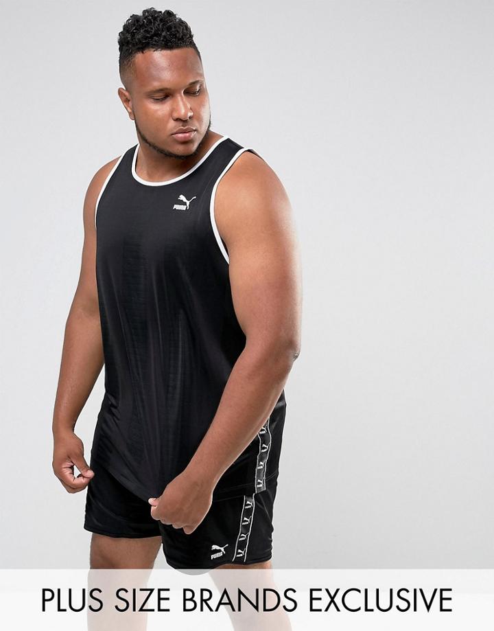Puma Plus Retro Football Tank In Black Exclusive To Asos - Black