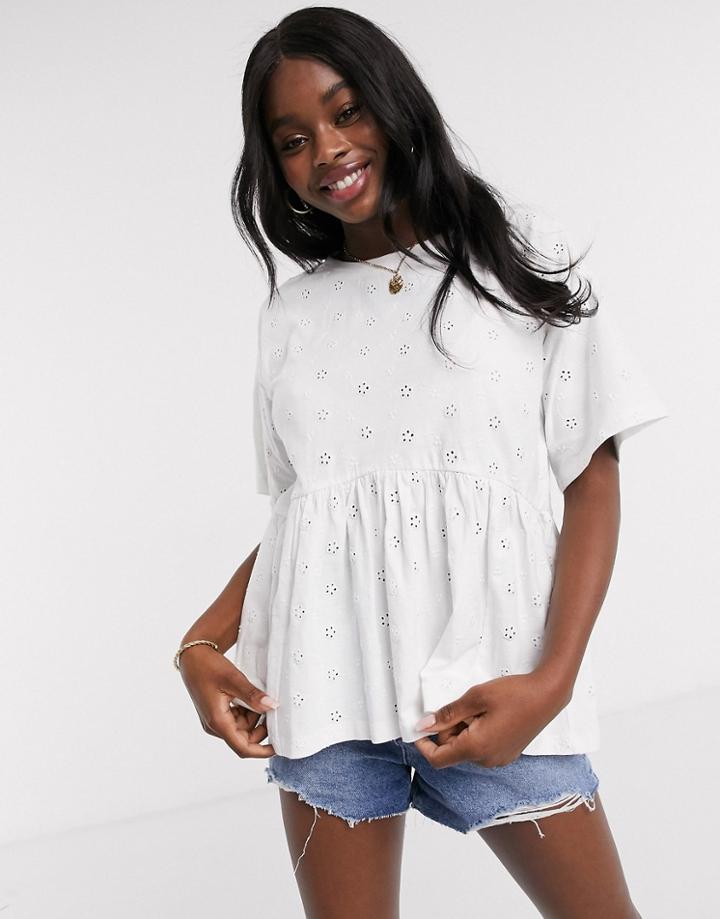 Vero Moda Denim Mom Shorts In Light Blue-blues