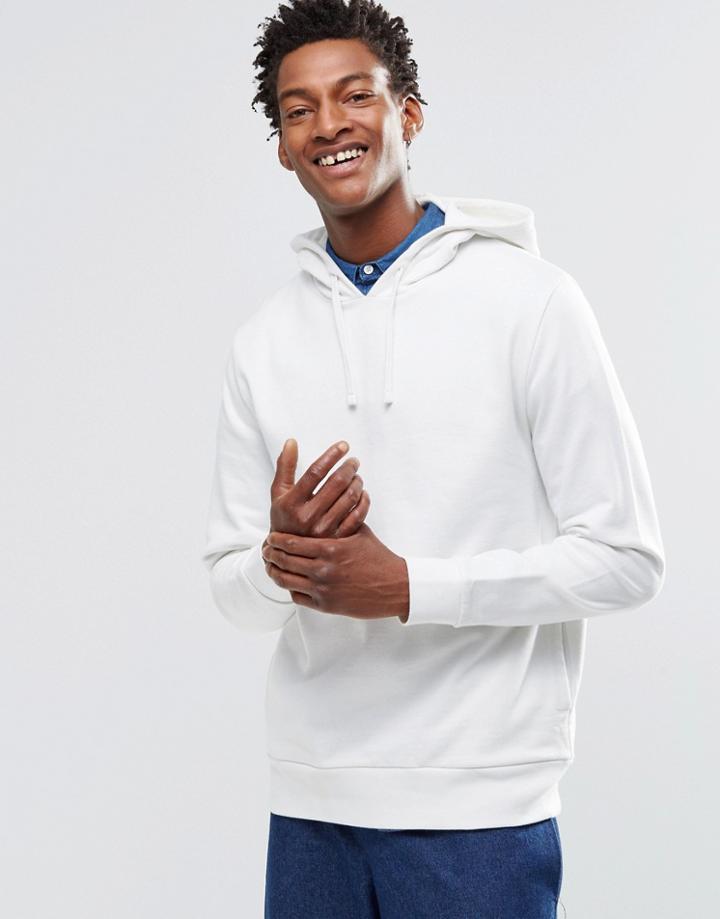 Asos Hoodie In Off White - White