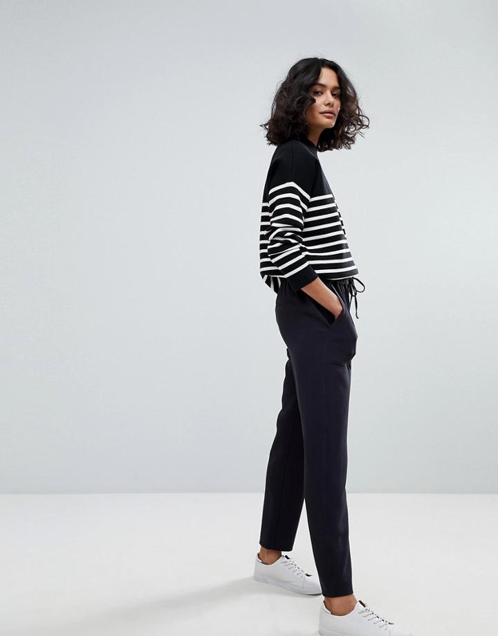 Boss Casual Relaxed Pants With Patched Pockets - Blue