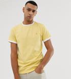 Farah Groves Slim Fit Ringer T-shirt In Yellow Exclusive At Asos