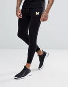 Good For Nothing Skinny Joggers In Black With Gold Logo - Black