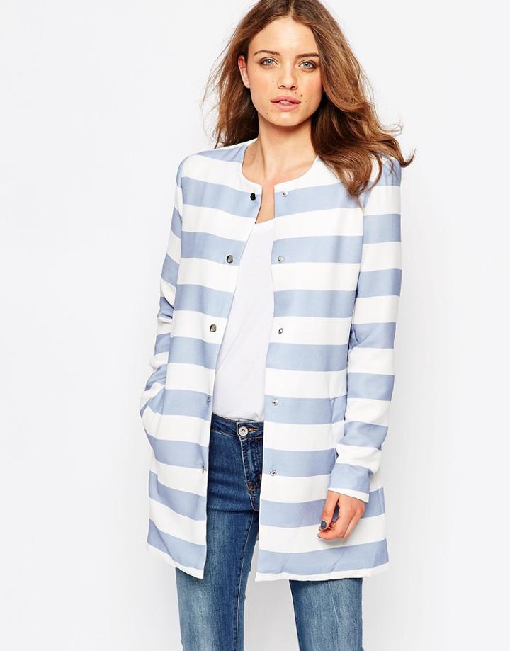 B.young Striped Coat - Combi 1
