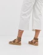 Asos Design Janella Espadrille Sandals - Multi