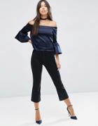 Asos Stretch Kick Flare Pants - Black