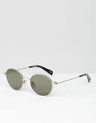 G-star Round Tuscon Sunglasses In Gunmetal - Silver