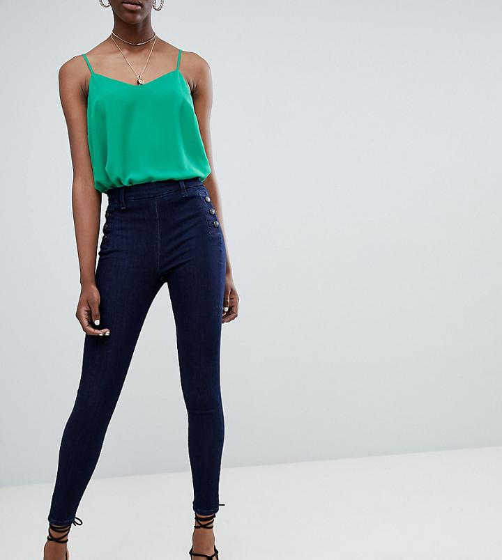 New Look Bianca Side Button Jeans