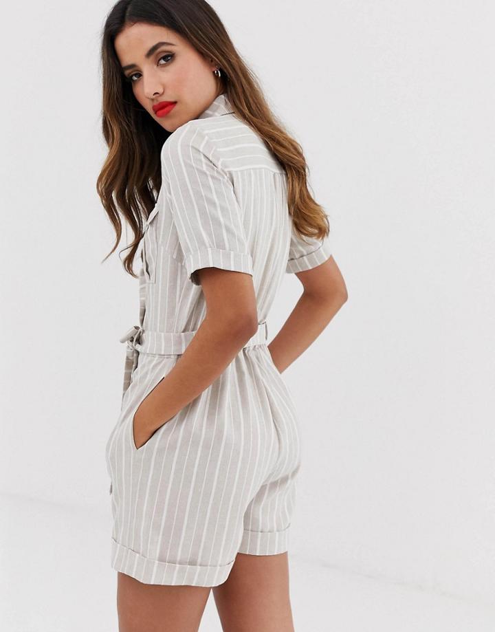 Y.a.s Stripe Utility Romper-multi