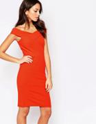 New Look Bardot Body-conscious Dress - Red