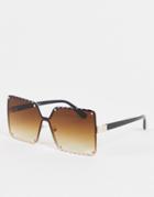 Madein Square Frame Sunglasses In Brown