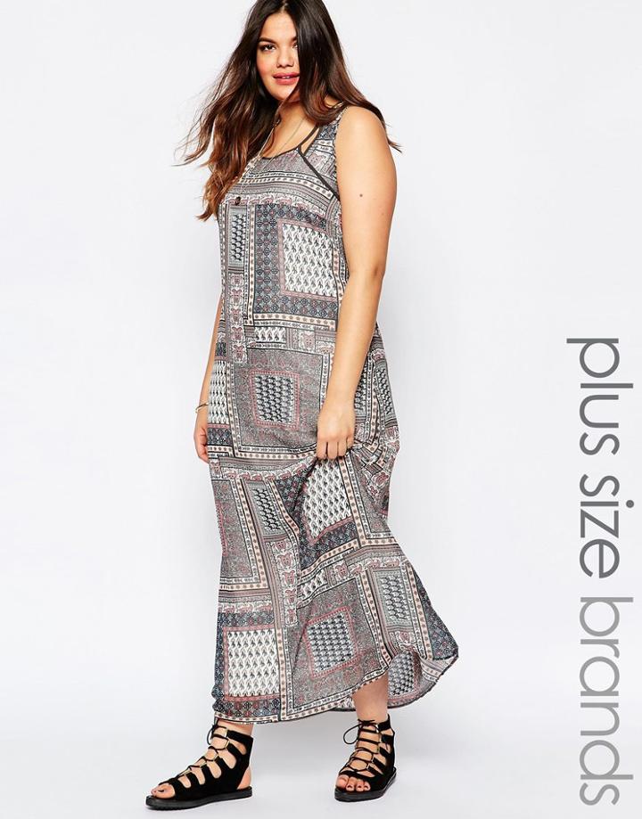 Junarose Printed Sleeveless Maxi Dress - Multi