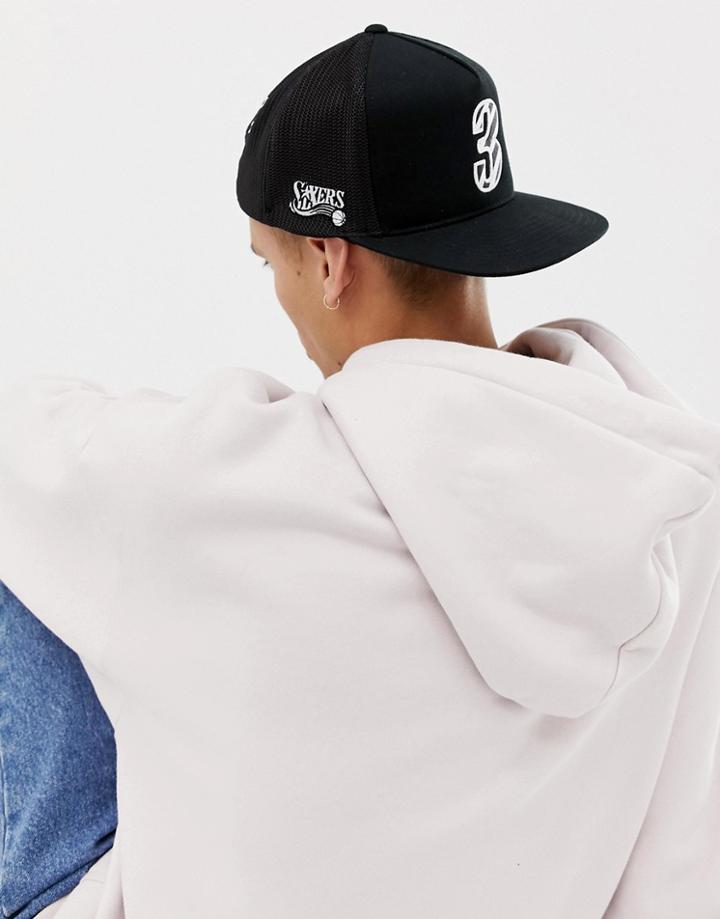 Mitchell & Ness Trucker Snapback Cap 76'ers - Black