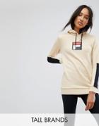 Fila Tall Hoodie With Contrast Logo Detail - Beige