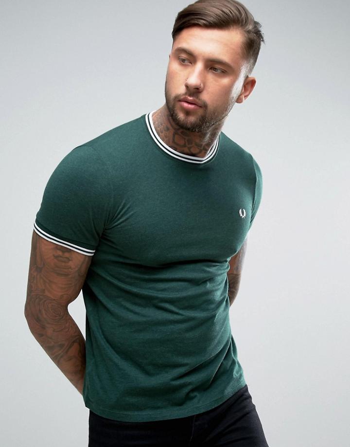 Fred Perry Twin Tipped T-shirt In Green - Green