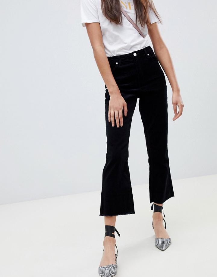 Miss Selfridge Kick Flare Pants In Black - Black