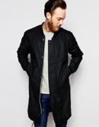 Brixtol Waxed Bomber Parka - Black