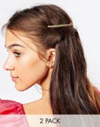Kat & George Two Pack Hair Comb With Chain And Skull