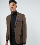 Harry Brown Tall Rust Fleck Slim Fit Jacket - Navy