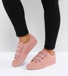 Puma Suede Basket Heart Sneakers In Pink - Pink