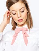 Asos Pastel Multi Bow Neck Tie - Pink