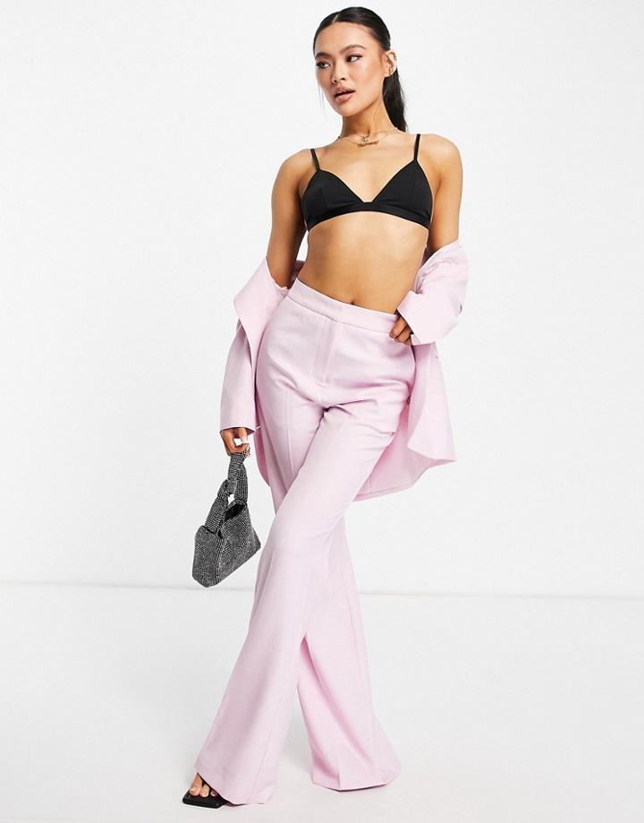 Asos Design Slim Kick Suit Pants In Pink