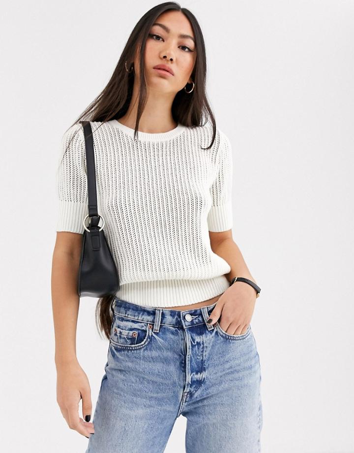 & Other Stories Knitted Top In White