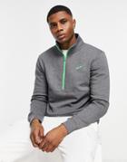 Nike Club Fleece Half-zip Sweatshirt In Charcoal Heather-gray