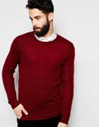 Asos Sweater In 100% Cashmere - Burgundy