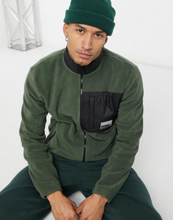 Puma Avenir Track Top In Dark Green