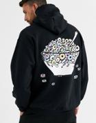 New Love Club Cereal Back Print Hoodie - Black