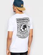 Asos Rudimental T-shirt In Relaxed Skater Fit With Back Print - White