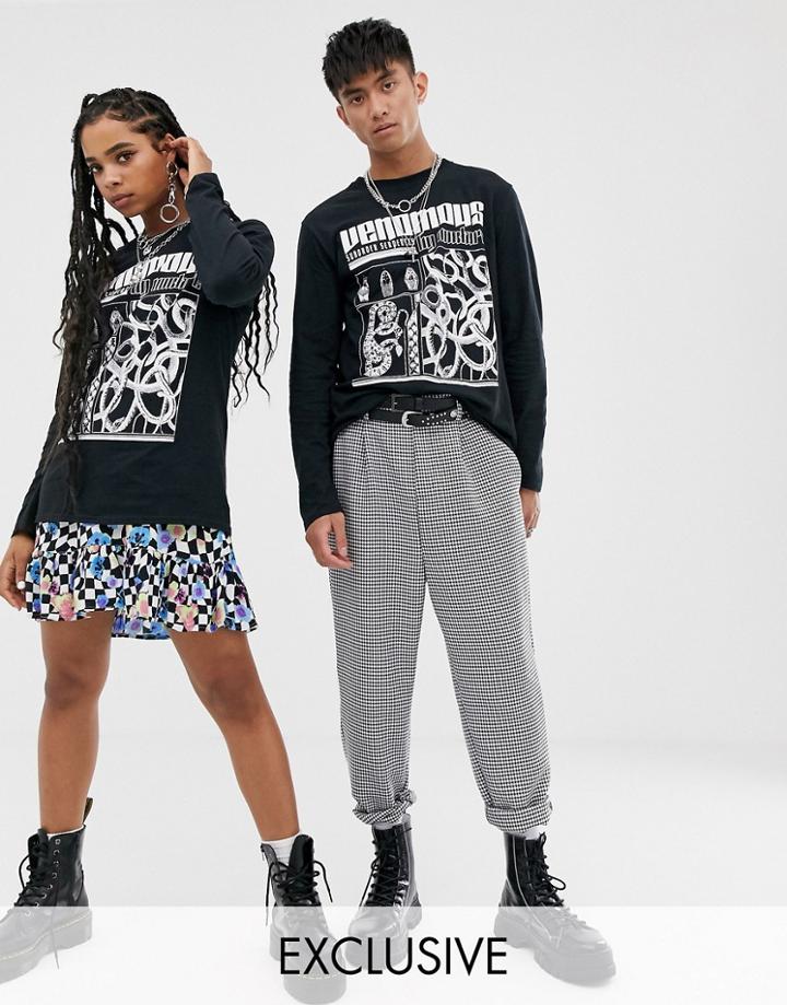 Reclaimed Vintage Unisex Natural History Museum Snake T-shirt-black