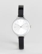 New Look Patent Strap Watch - Black