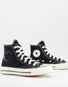 Converse Chuck 70 Hi Love Thread Sneakers In Black