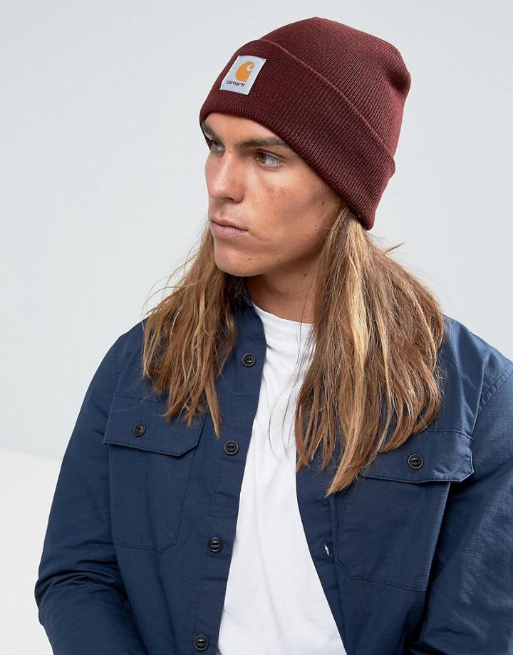 Carhartt Wip Short Watch Beanie - Red
