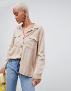 Stradivarius Utility Shirt - Beige